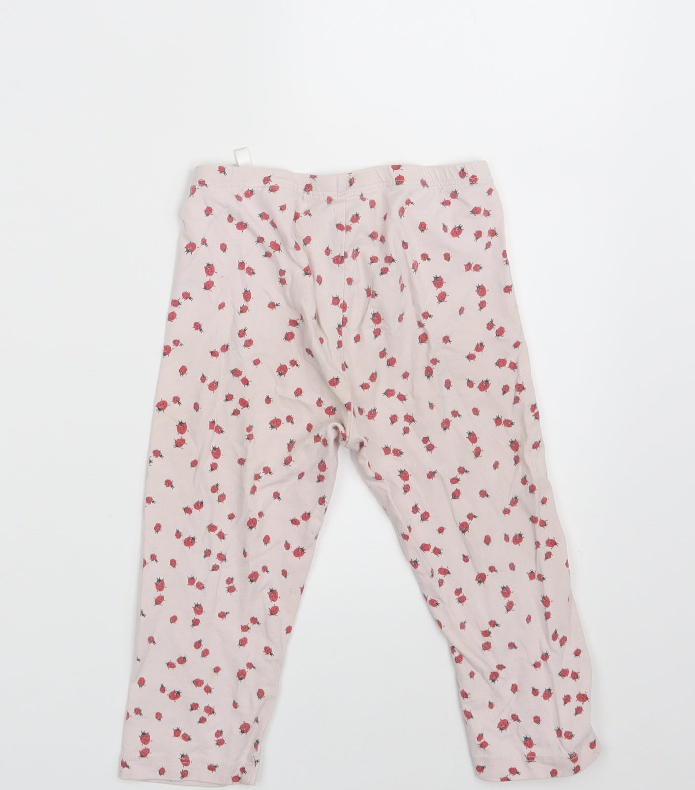 H&M Girls Pink Animal Print  Cut-Off Shorts Size 6-7 Years - Waist 18in; Inside  leg 11in