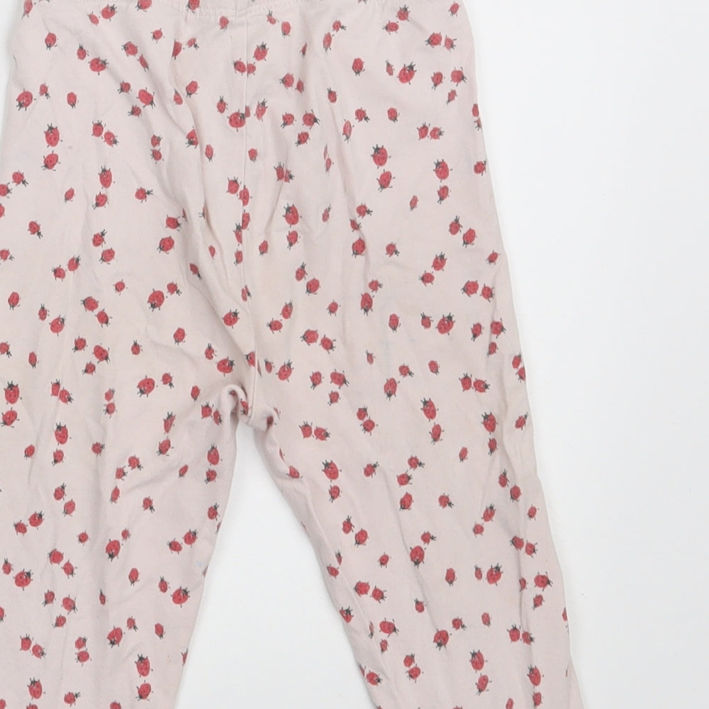H&M Girls Pink Animal Print  Cut-Off Shorts Size 6-7 Years - Waist 18in; Inside  leg 11in