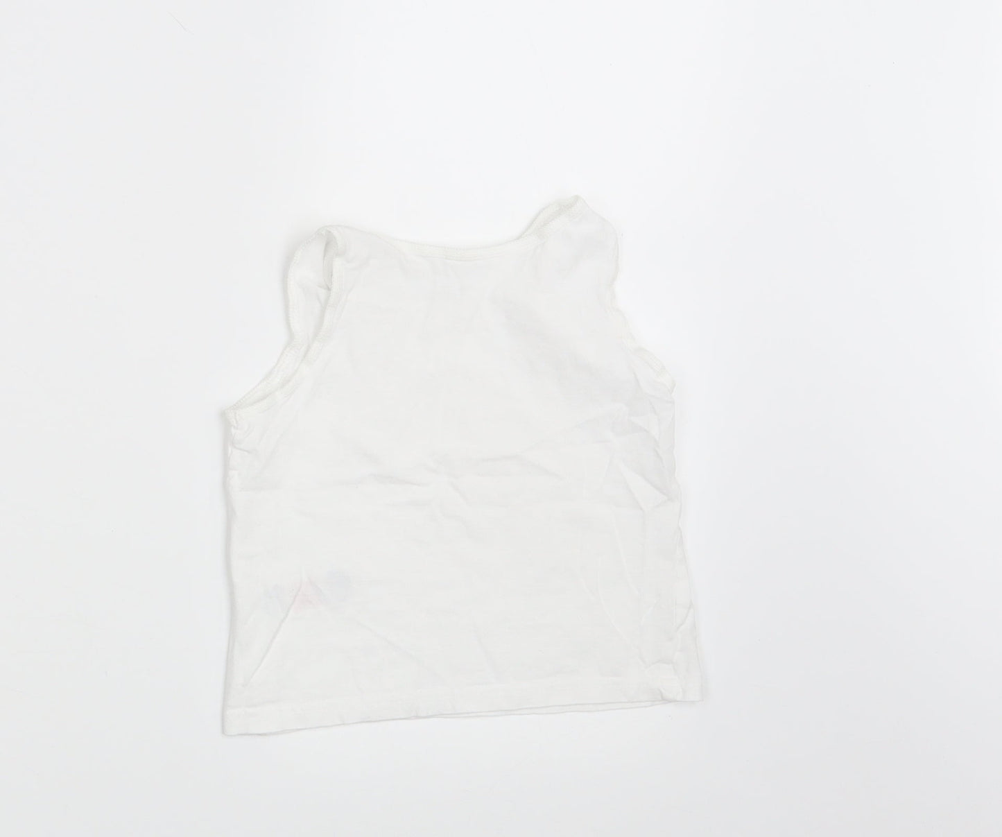 Primark Girls White   Basic Tank Size 4-5 Years