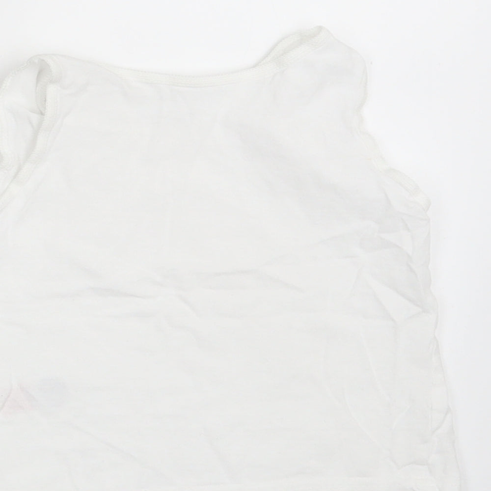 Primark Girls White   Basic Tank Size 4-5 Years