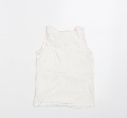 Preworn Girls White   Camisole Tank Size 4-5 Years