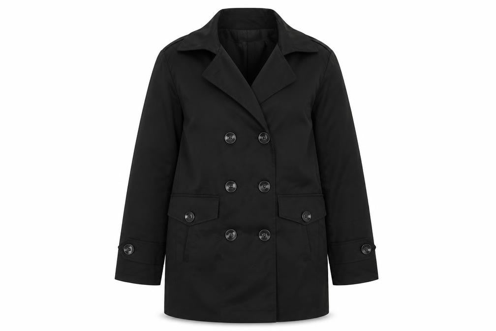 VSKa Womens Black   Overcoat Coat One Size