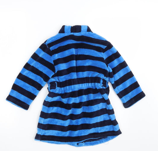 George Boys Blue Striped   Robe Size 3-4 Years