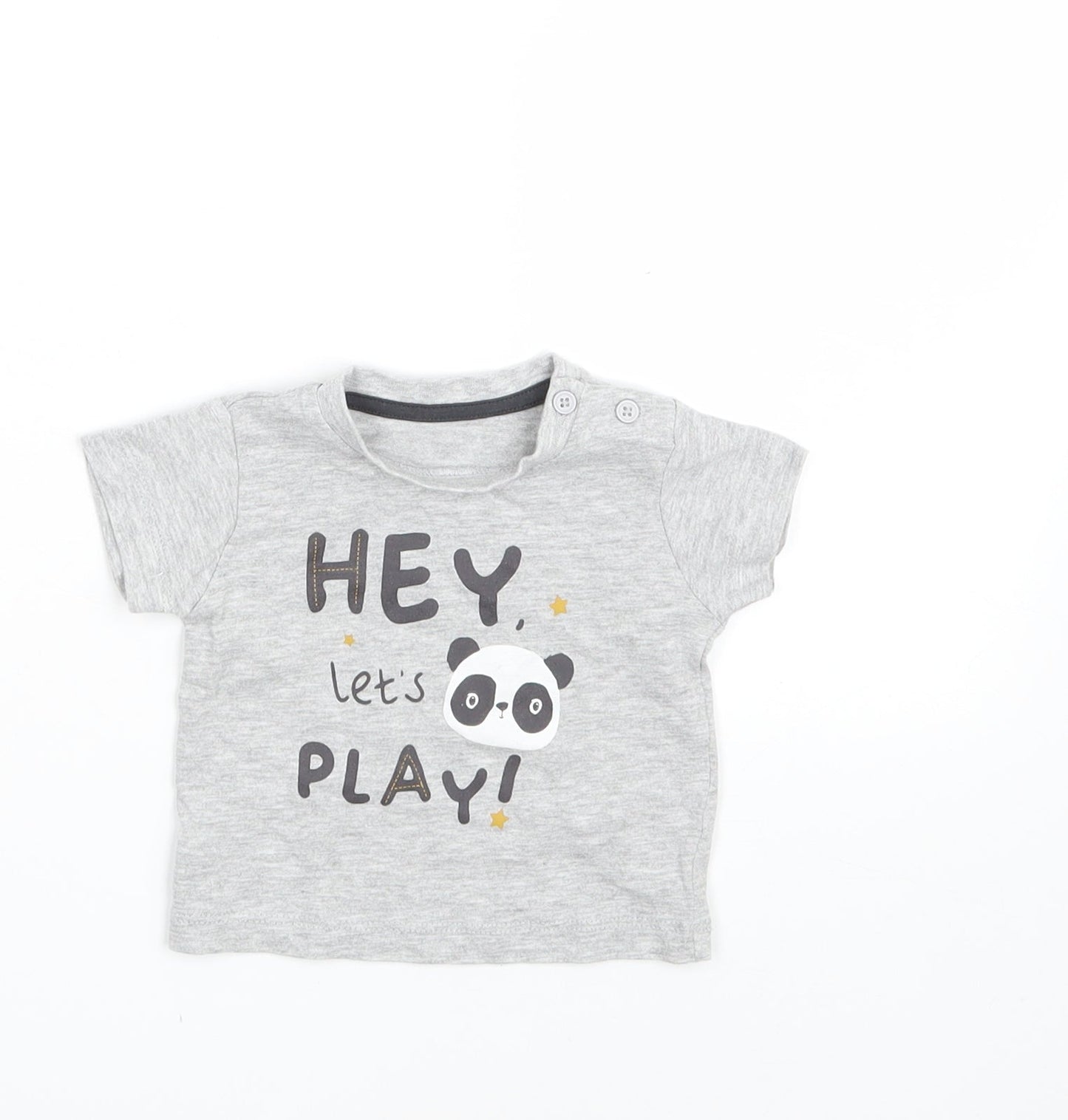 Matalan Baby Grey   Basic T-Shirt Size 0-3 Months
