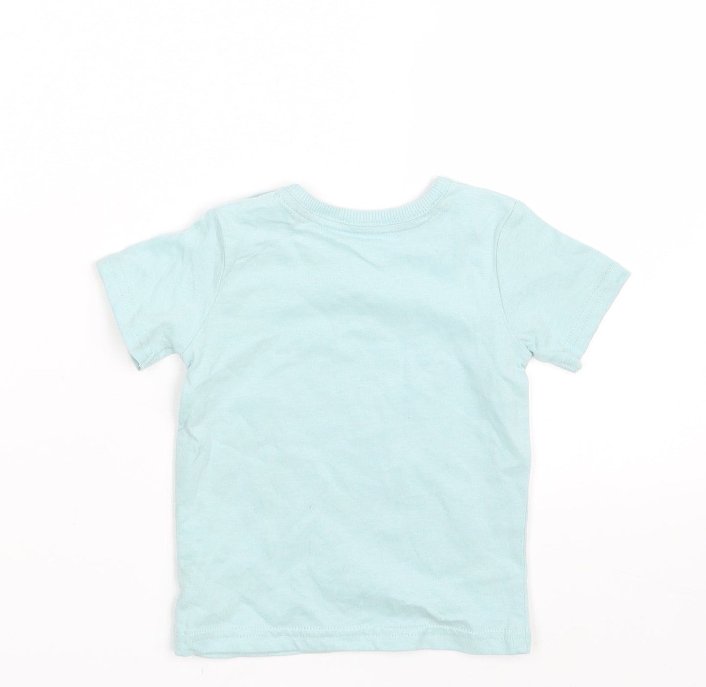 George Baby Blue Animal Print  Basic T-Shirt Size 3-6 Months