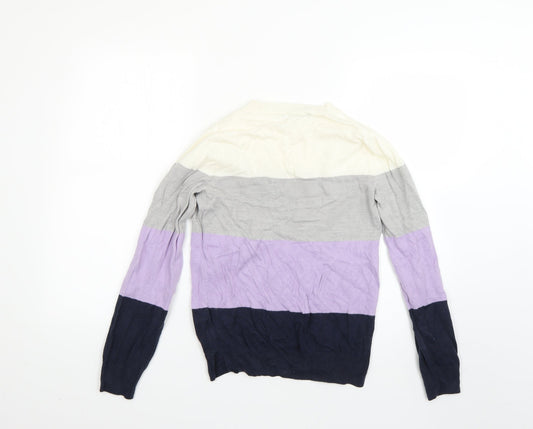 Marks and Spencer Womens Multicoloured Striped  Pullover Jumper Size 6