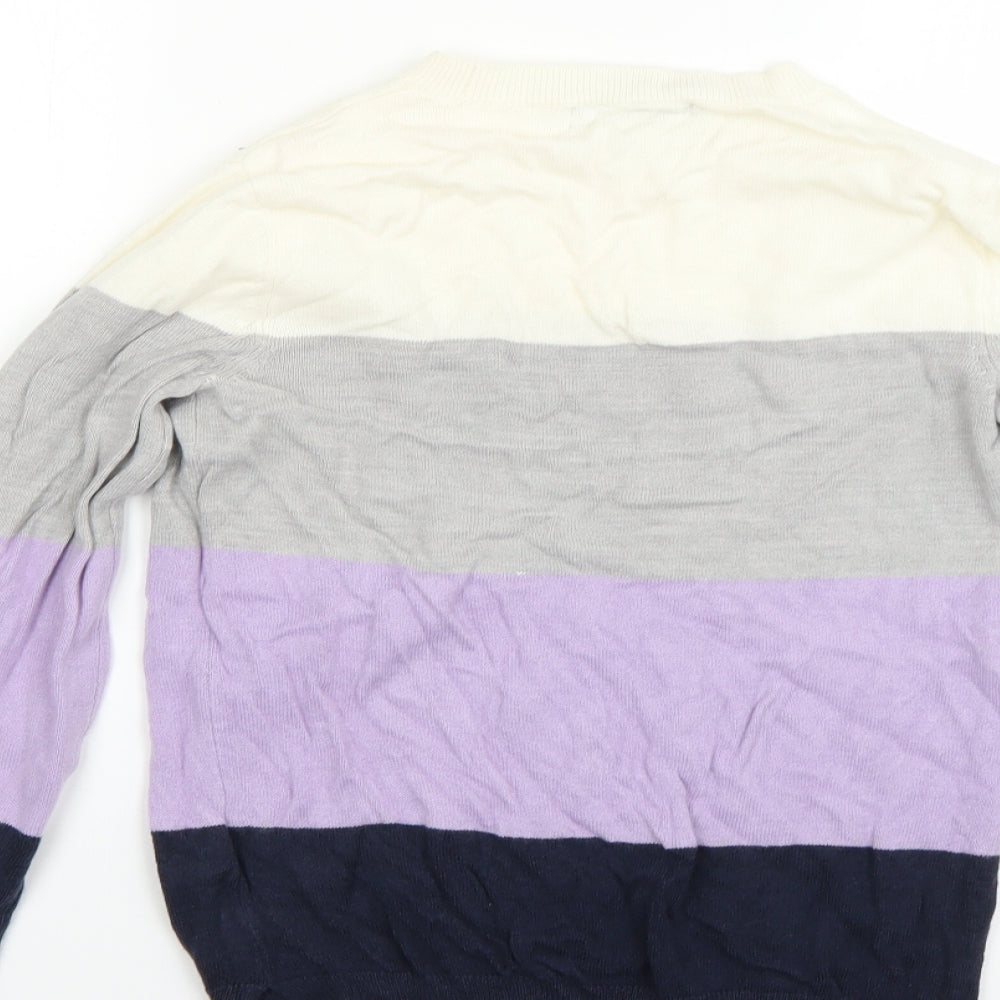 Marks and Spencer Womens Multicoloured Striped  Pullover Jumper Size 6