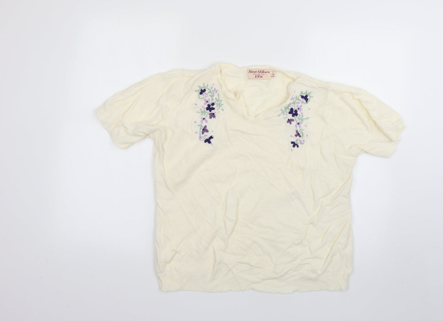 EWM Womens White   Pullover Jumper Size 18