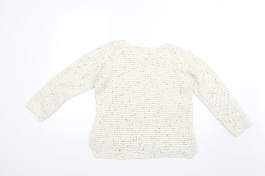 Marks and Spencer Womens Beige   Pullover Jumper Size 14