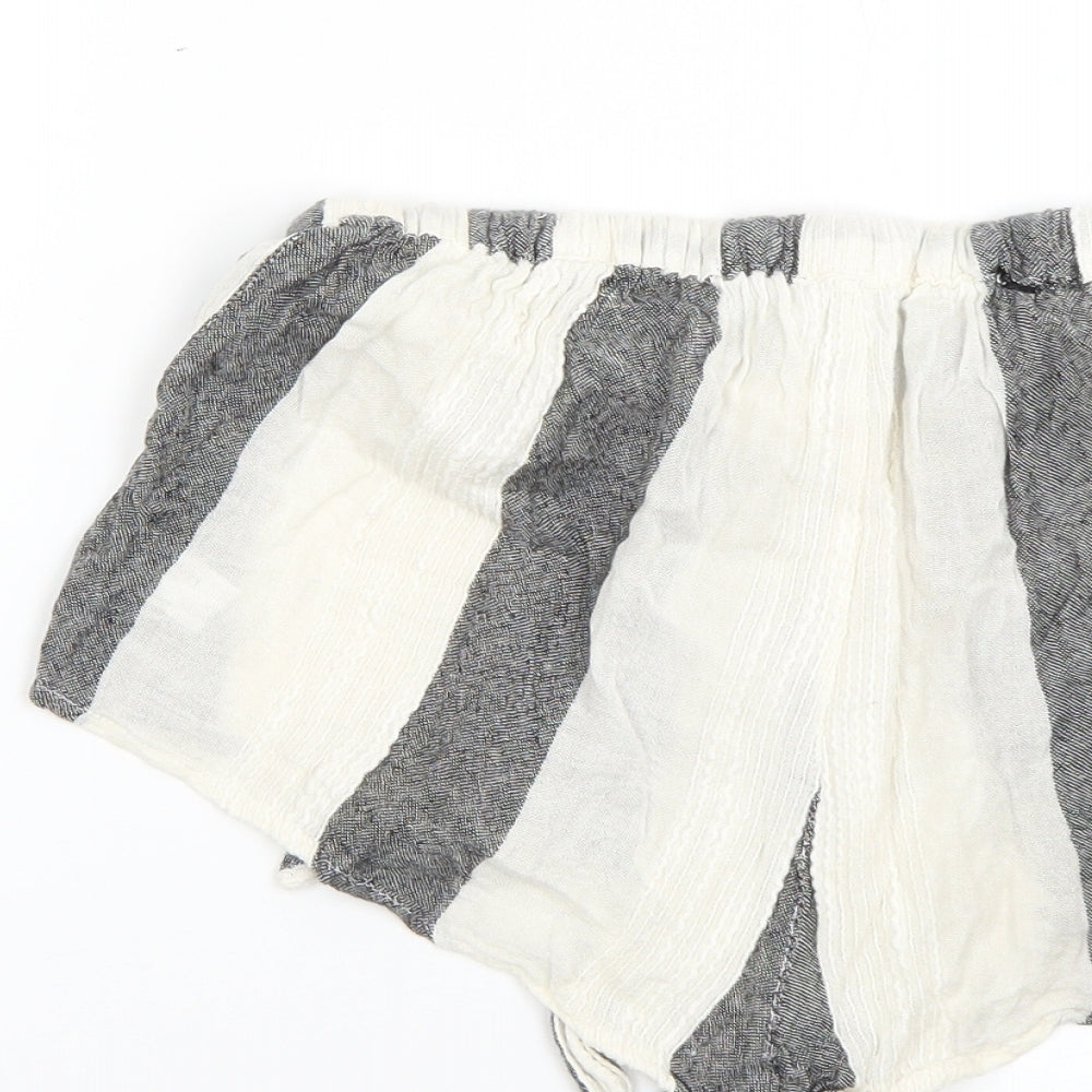 ASOS Womens Multicoloured Striped  Cut-Off Shorts Size 8