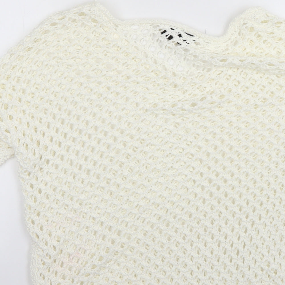 Papaya Womens White   Pullover Jumper Size M