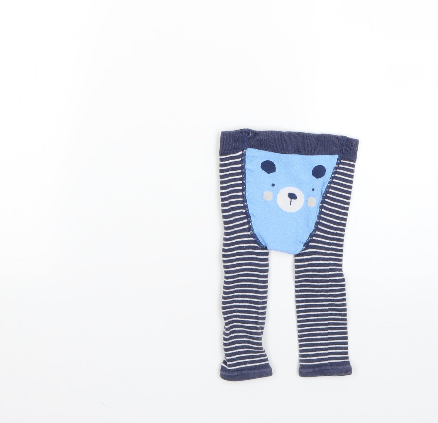 Nutmeg Baby Blue Striped  Jogger Leggings Size 6-9 Months
