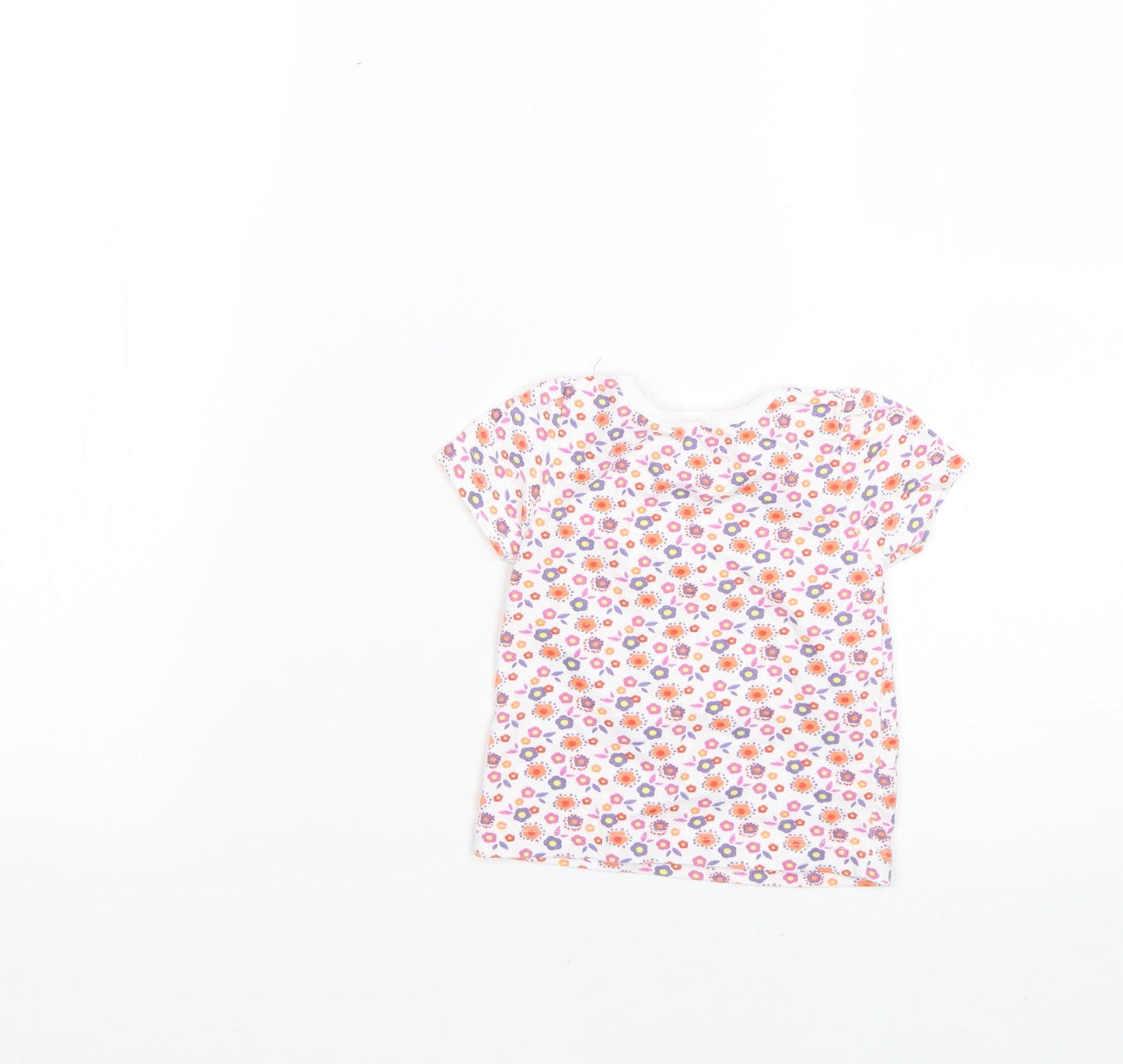 M&Co Baby Multicoloured Floral  Basic T-Shirt Size 0-3 Months