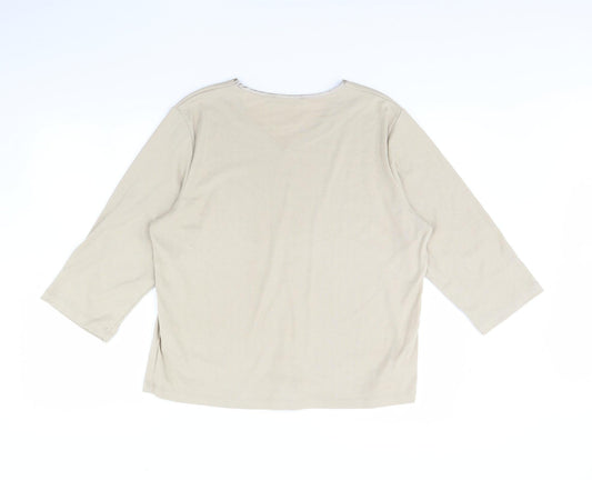 Poppy  Womens Beige   Basic Blouse Size 20