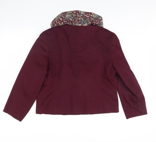 Preworn Womens Purple   Jacket  Size 18  - Shoulder Pads