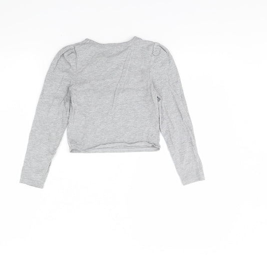George Girls Grey   Basic T-Shirt Size 8 Years