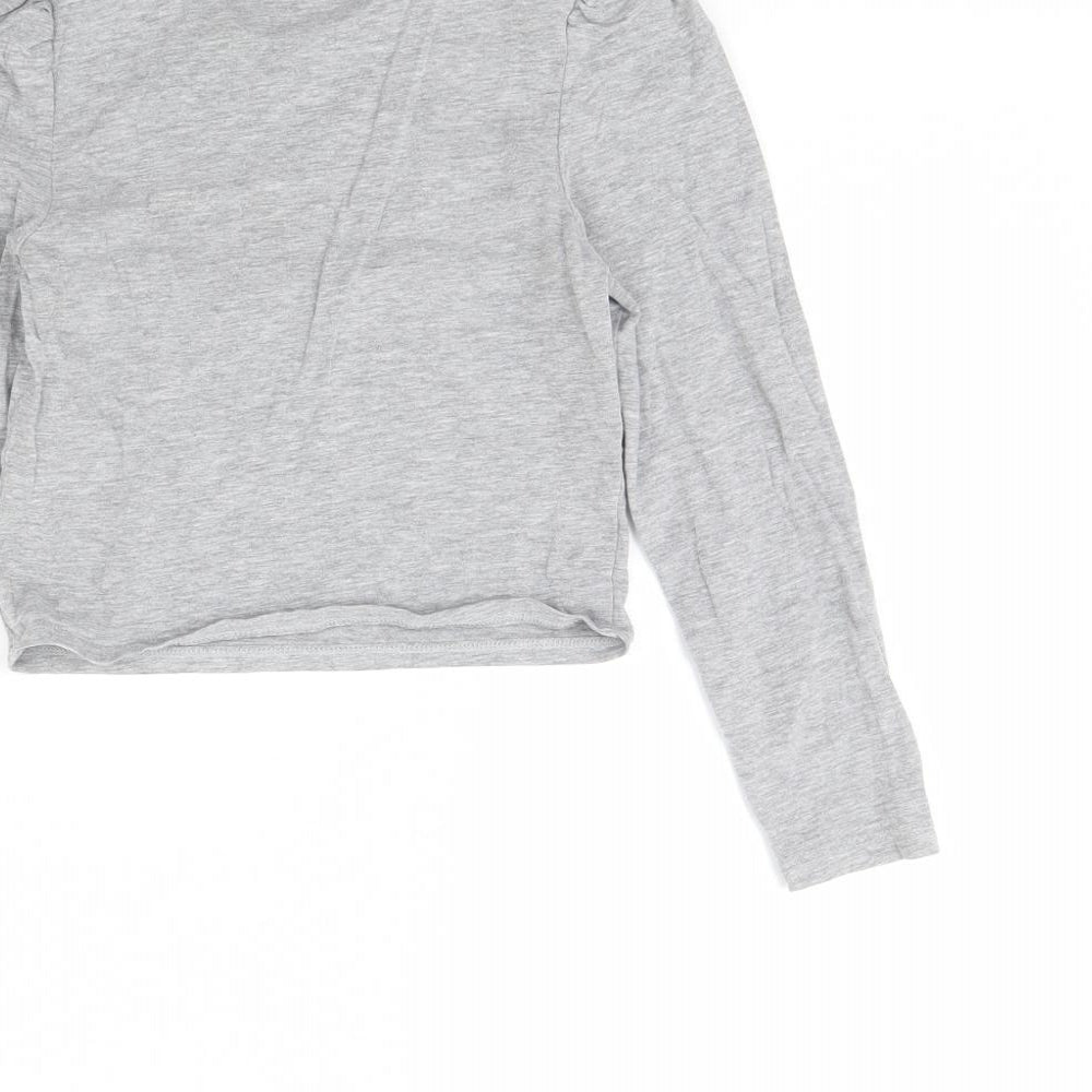 George Girls Grey   Basic T-Shirt Size 8 Years