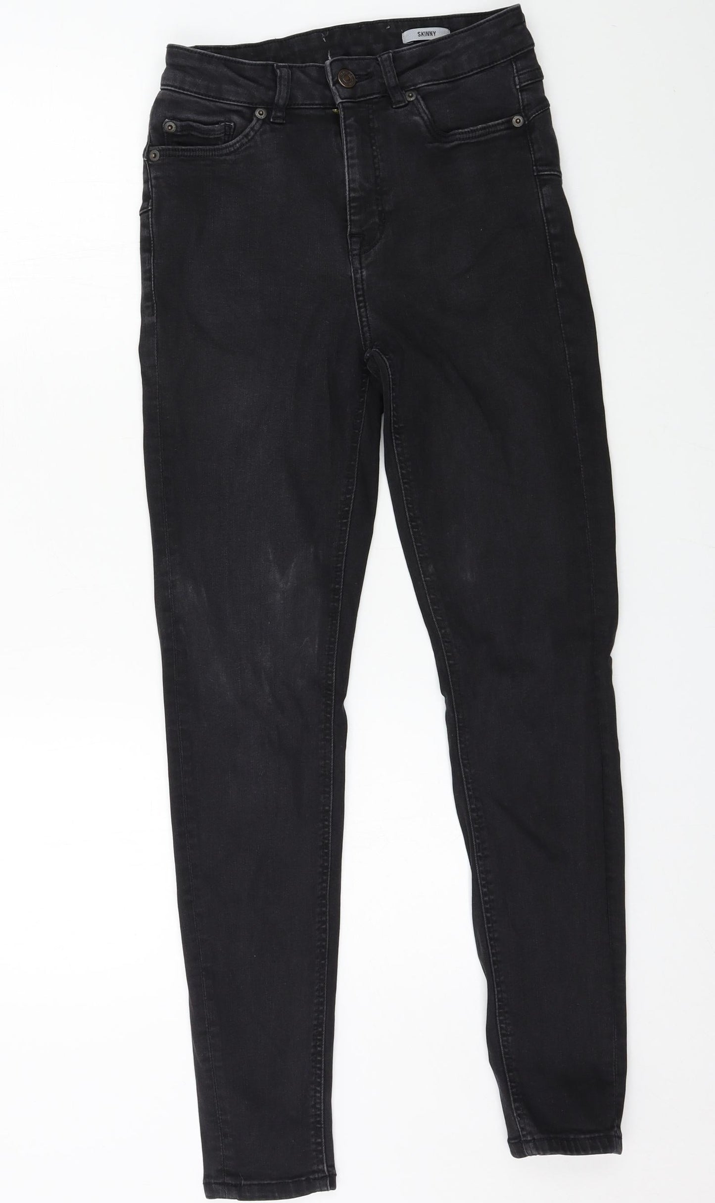 Preworn Womens Black  Denim Skinny Jeans Size 28 in L28 in