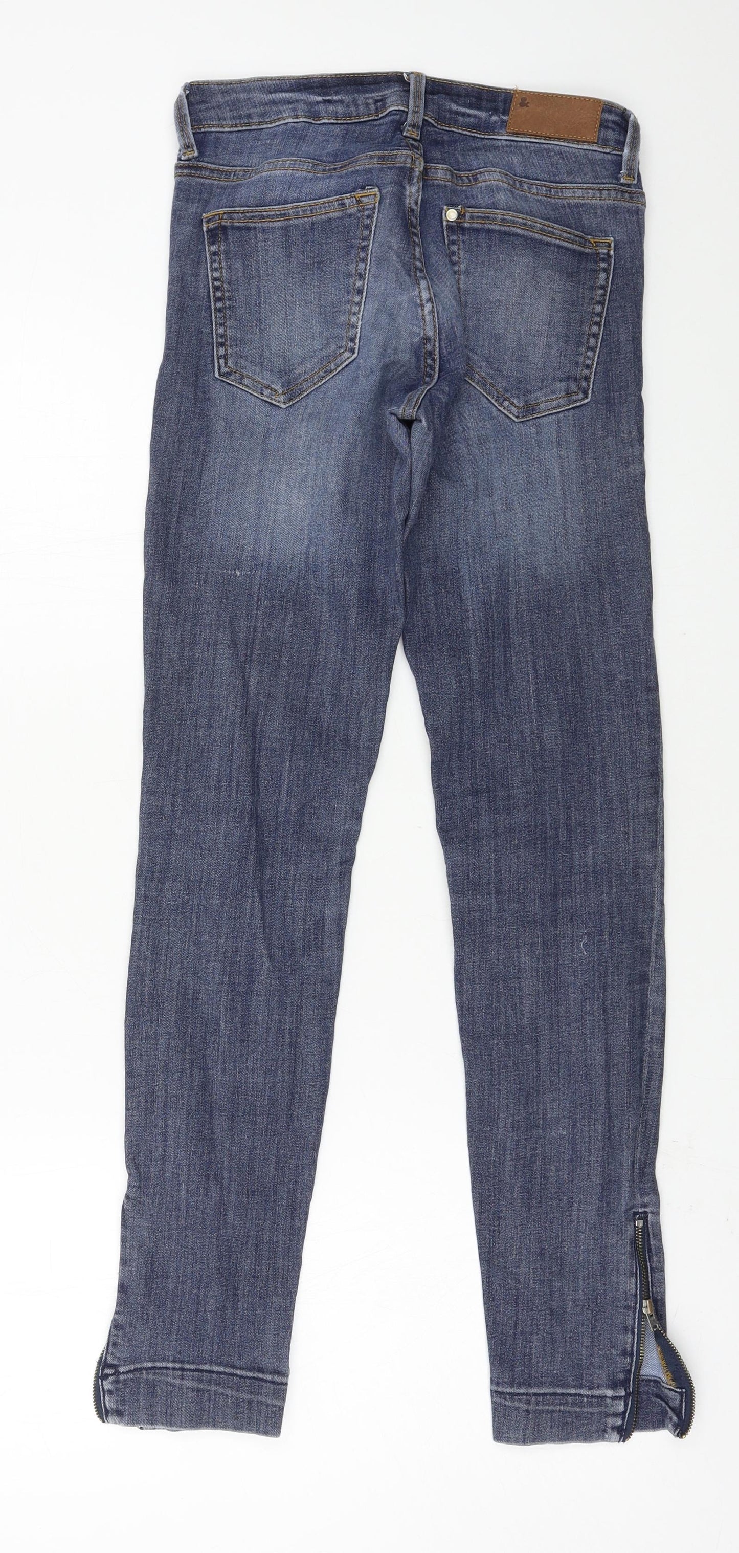 H&M Womens Blue  Denim Straight Jeans Size 25 in L27 in