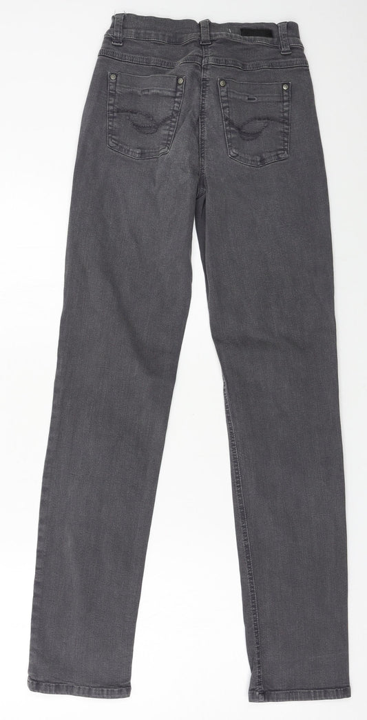 Preworn Womens Grey  Denim Skinny Jeans Size 8 L30 in