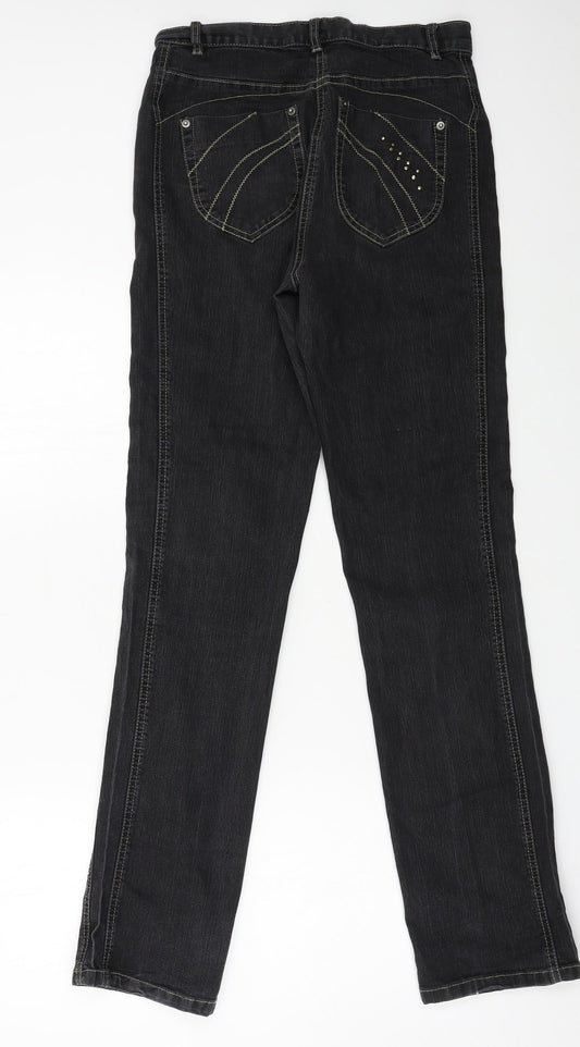 Preworn Womens Grey  Denim Straight Jeans Size 30 in L31 in