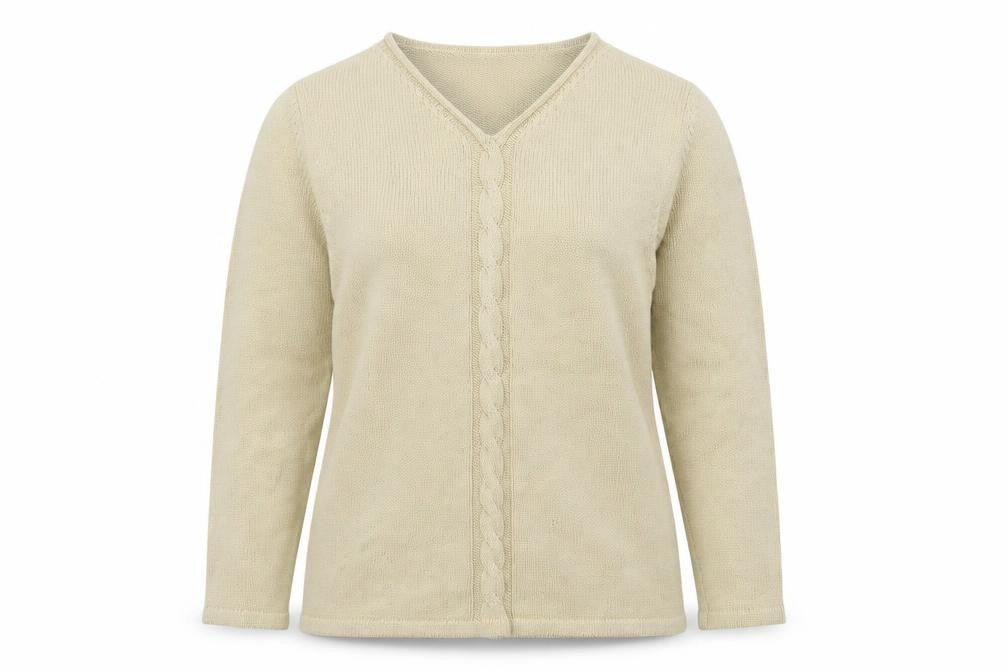 Womens UK 8 Regular Cotswold Beige Pullover Tight-Knit