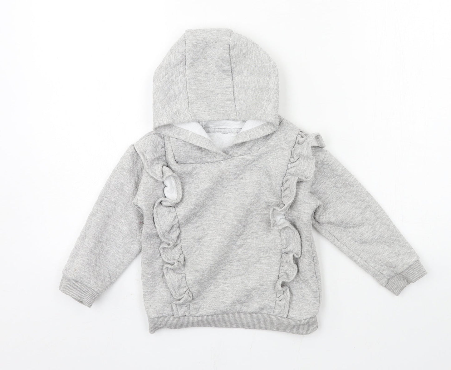 Matalan Boys Grey  Jersey Pullover Hoodie Size 2-3 Years