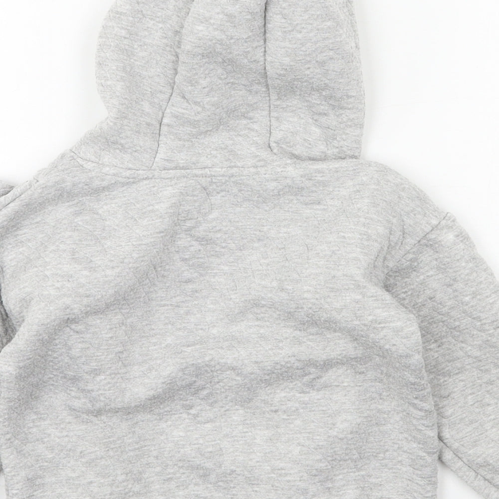 Matalan Boys Grey  Jersey Pullover Hoodie Size 2-3 Years