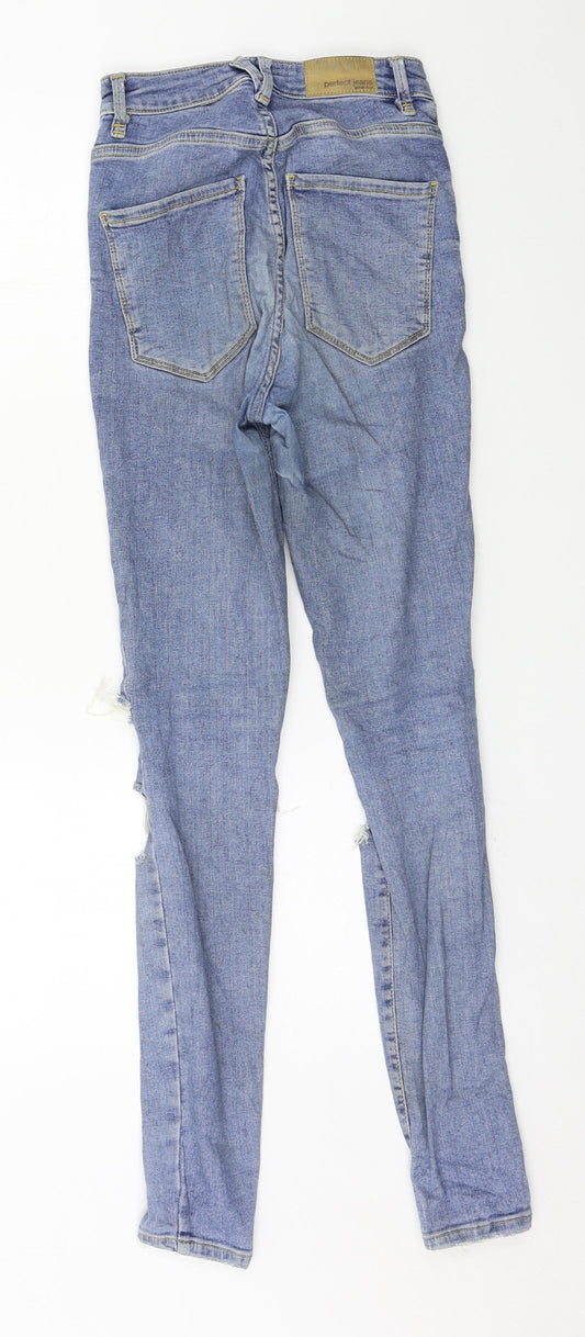 Gina Womens Blue  Denim Skinny Jeans Size 6 L29 in