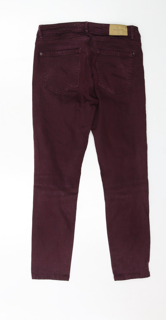 Zara Womens Purple  Denim Skinny Jeans Size 30 in L25 in