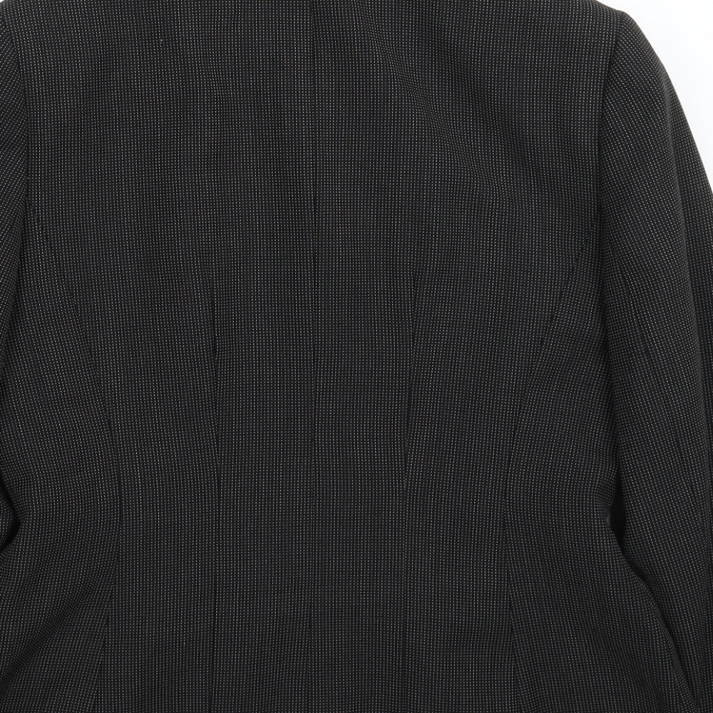 NEXT Womens Black Striped  Jacket Suit Jacket Size 12