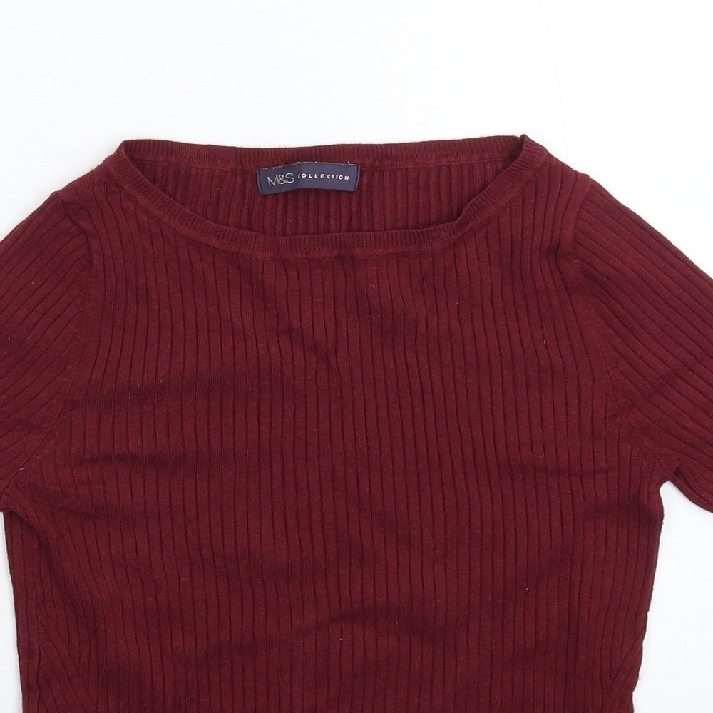 Marks and Spencer Womens Brown  Knit Pullover Jumper Size 12