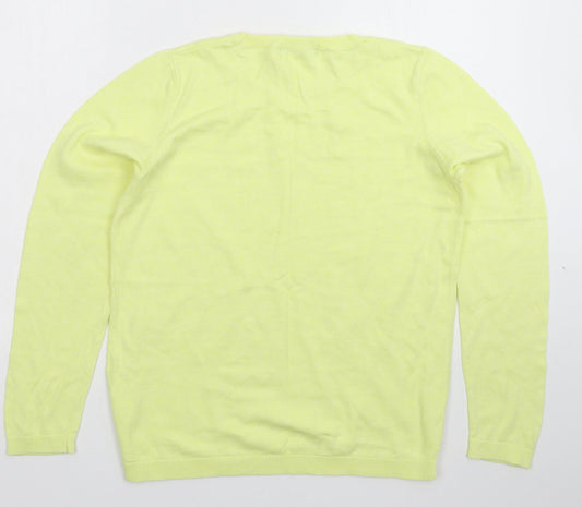 Marks and Spencer Womens Yellow  Knit Pullover Jumper Size M