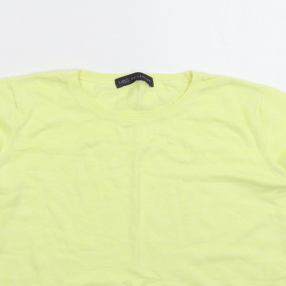 Marks and Spencer Womens Yellow  Knit Pullover Jumper Size M