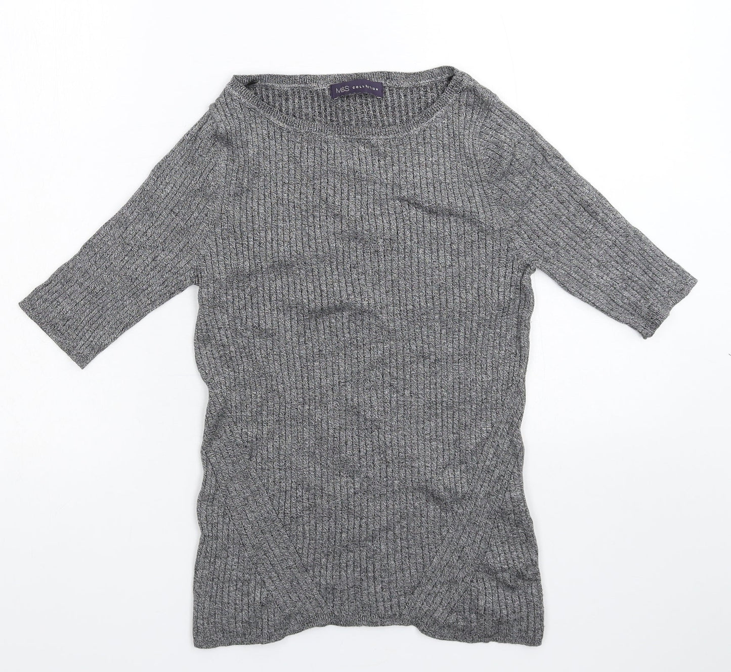 Marks and Spencer Womens Grey  Knit Pullover Jumper Size 12