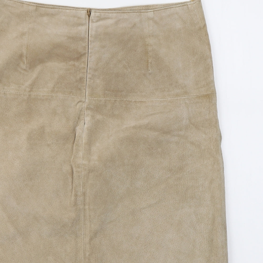 SAVETTA Womens Beige   Flare Skirt Size 12