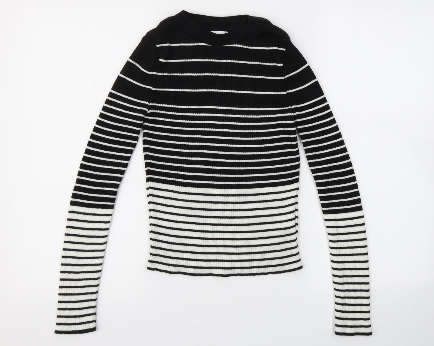Topshop Womens Multicoloured Striped  Pullover Jumper Size M