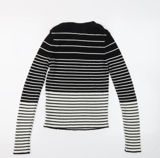 Topshop Womens Multicoloured Striped  Pullover Jumper Size M