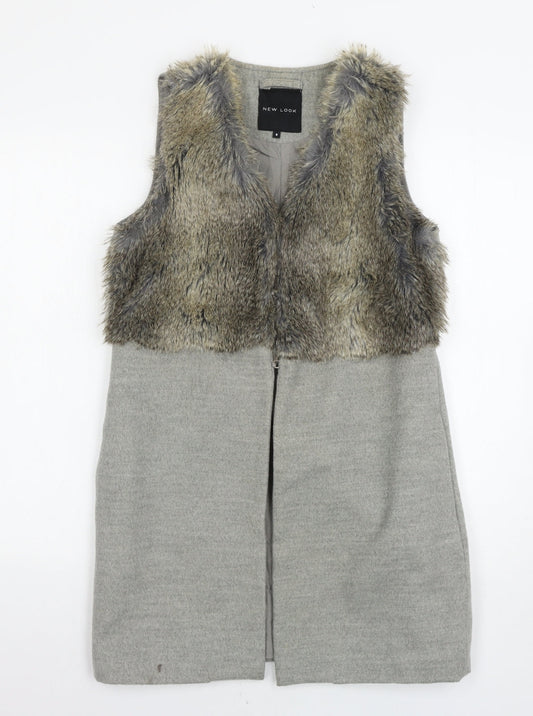 New Look Womens Grey   Gilet Jacket Size 8