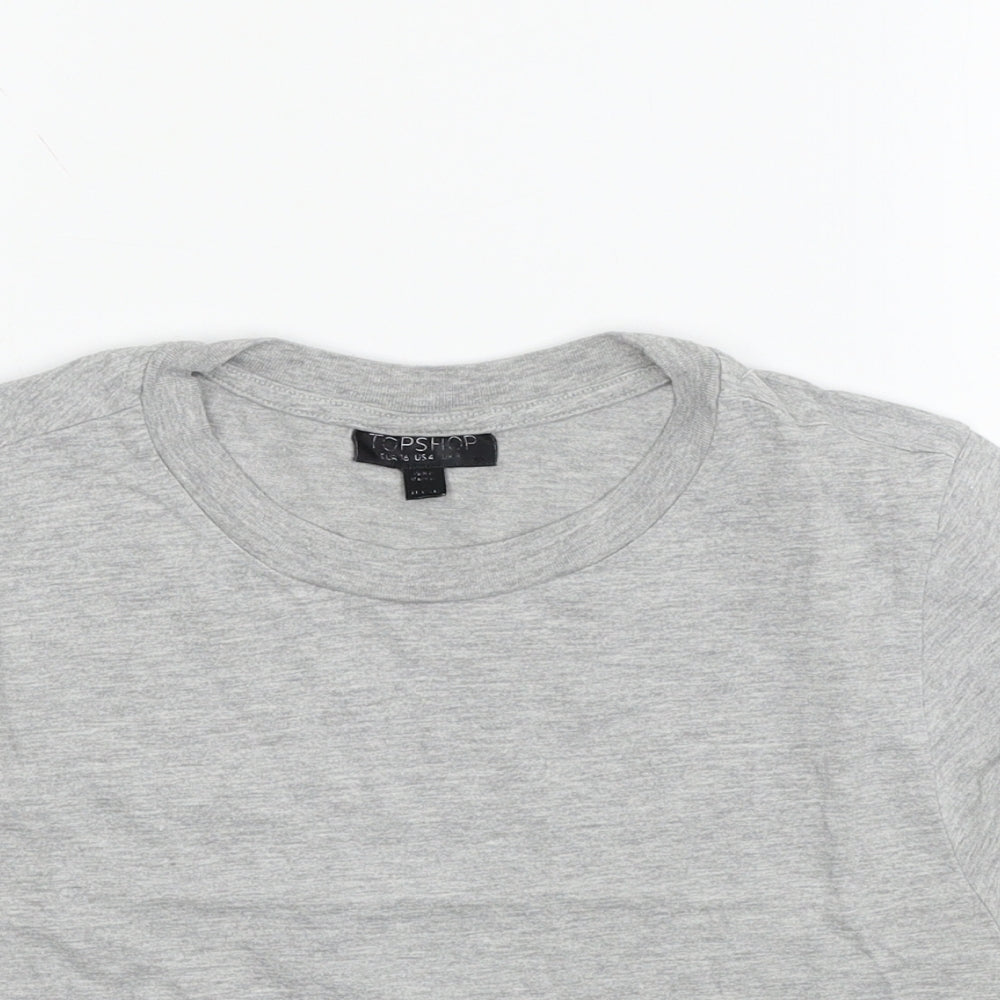 Topshop Womens Grey   Basic T-Shirt Size 8