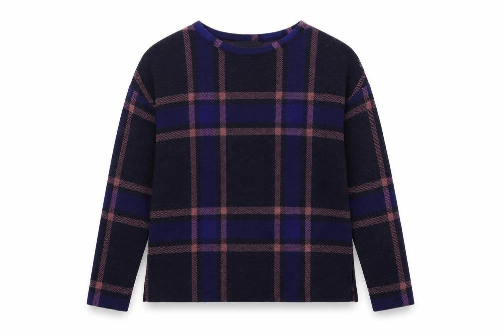 Marks and Spencer Womens Multicoloured Check  Pullover Jumper Size 10
