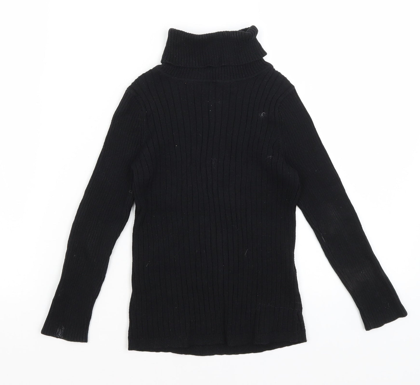 George Girls Black   Basic T-Shirt Size 4-5 Years