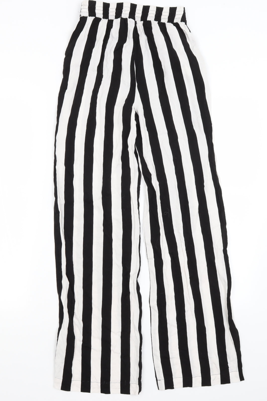 Divided Womens Black Striped  Trousers  Size 4 L28 in