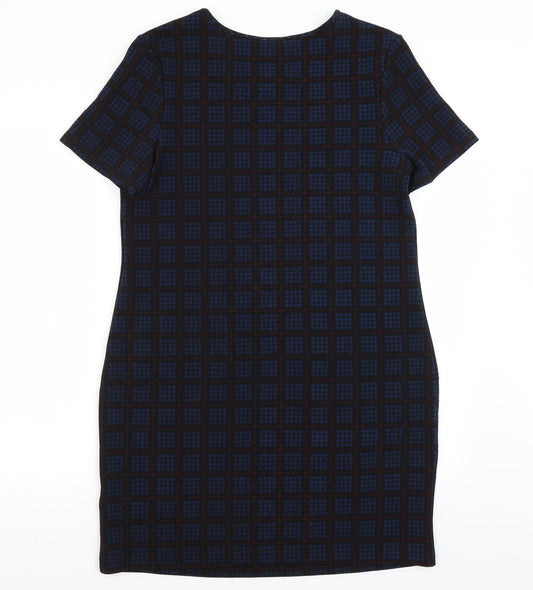 Peacocks Womens Black Houndstooth  Pencil Dress  Size 12