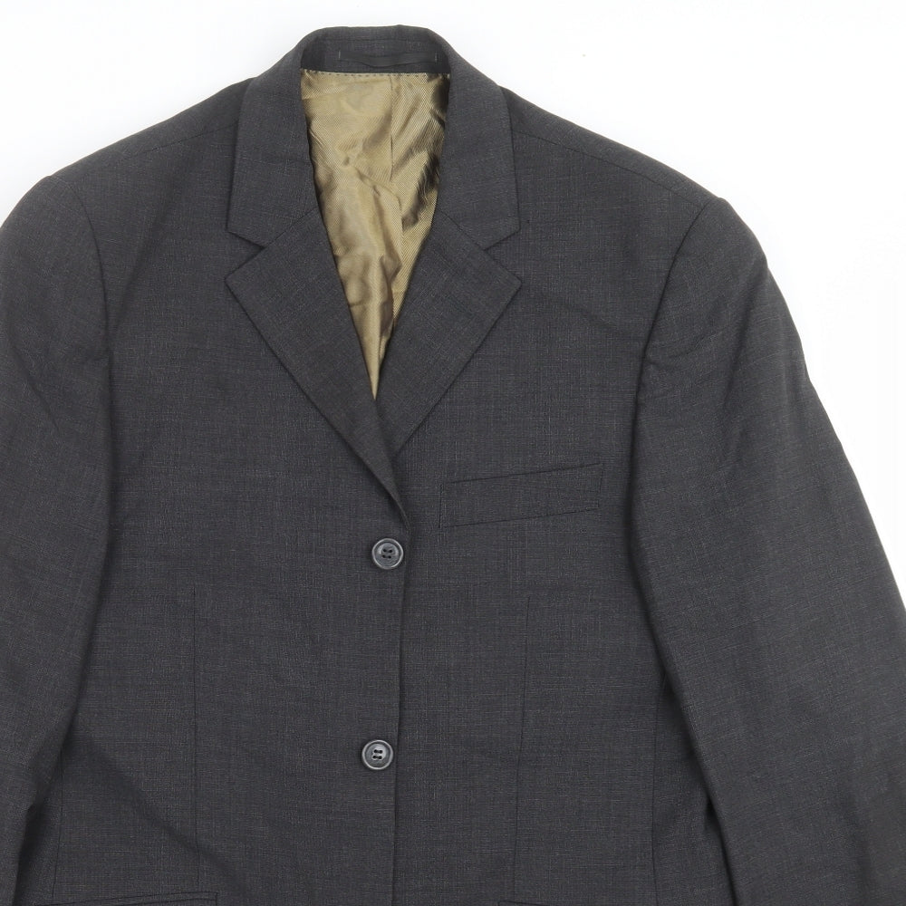 Milan Mens Grey   Jacket Suit Jacket Size 38