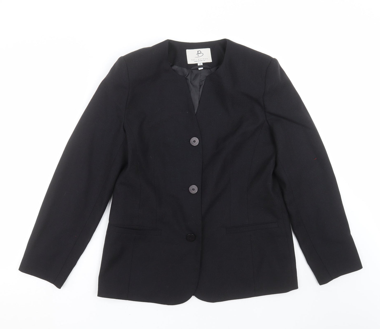 Paul Berman Womens Black   Jacket Suit Jacket Size 12