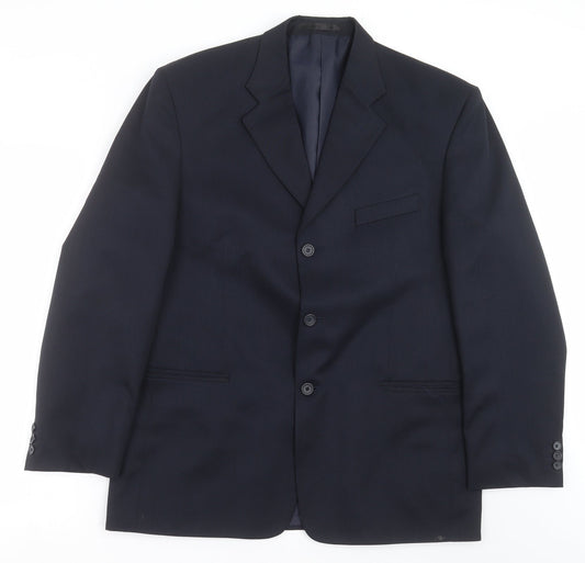 SAVATINI Mens Blue   Jacket Suit Jacket Size 42