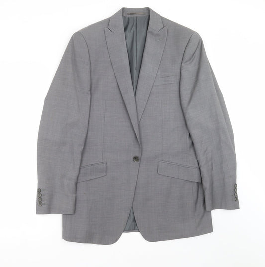 Ventuno Mens Grey   Jacket Suit Jacket Size 40