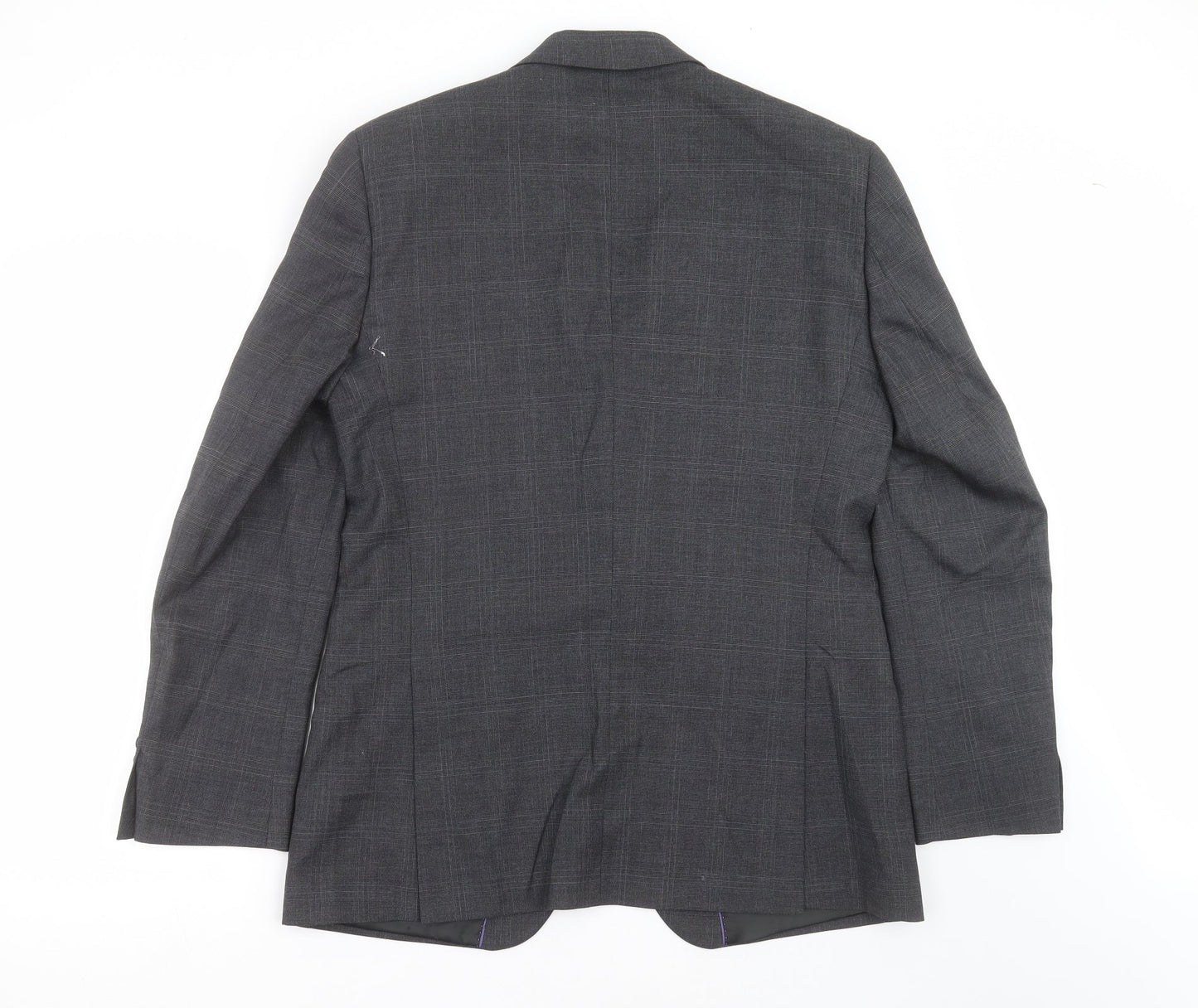 Blazer Mens Grey Check  Jacket Suit Jacket Size 40