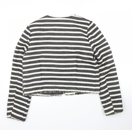 Miss Selfridge Womens Black Striped  Jacket  Size 12  - Chanel jacket